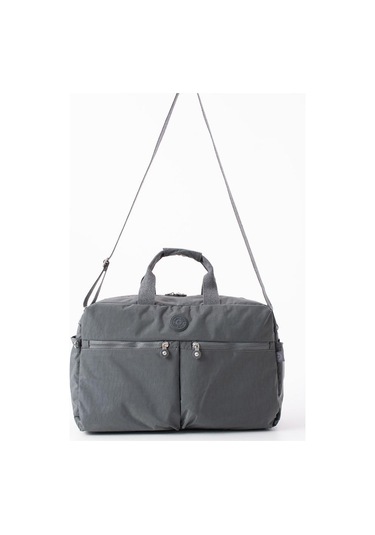 Seyehat Spor Çantası Kabin Boy Valiz 45 35 Cm Omuz Ve Çapraz Askılı Hafif Klinkır Çanta Su İtici Gri