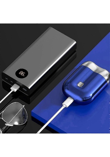 Erkekler İçin Çift Başlıklı Elektrikli Tıraş Makinesi - Mini Usb Tıraş Makinesi, Taşınabilir, Yıkanabilir Jinglong