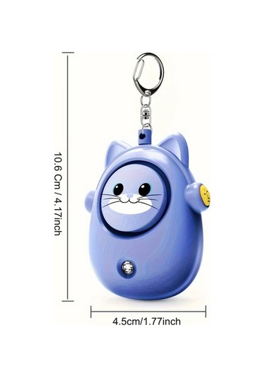 Xuweiwei Siyah 130db Led Yumuşak Anahtarlık Kişisel Güvenlik Alarmı Kadın Erkek Yaşlılar İçin