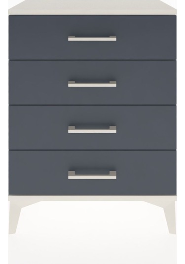 Arges Komodin 4 Çekmeceli 60x30x80 Aytaşı-antrasit Aytaşı