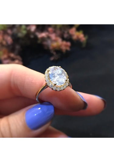 Stela Oval Taşli Yüzük - 554541518