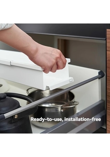 Trendooze Gaojunshop01 Beyaz Metal Baharat Rafı - Katlanır Dolaşan Mutfak Depolama 1 Adet Ayarlanabilir Tek Katlı Beyaz