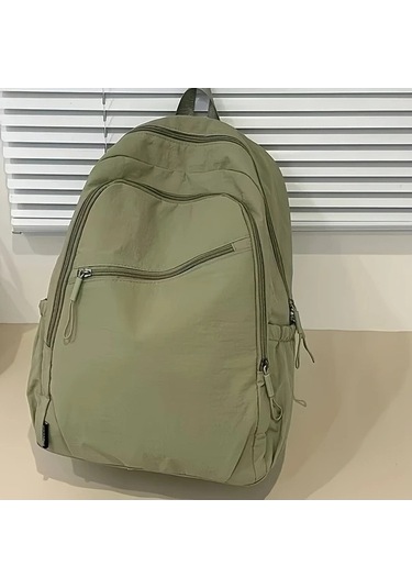 Fastbuy Elmpaly Kadın Khaki Büyük Kapasiteli Dayanıklı Nylon Sırt Çantası Haki 1 Haki
