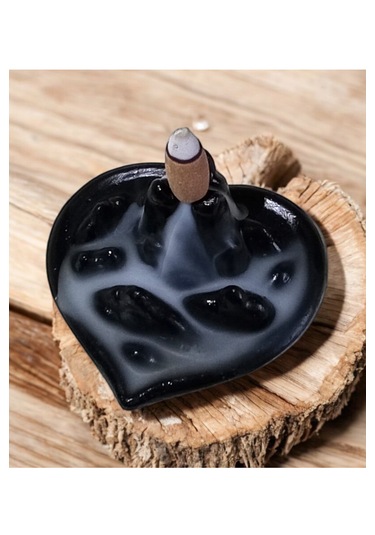 Kalp Şeklinde Himalaya Dağ Tasarımlı Geri Akış Şelale Tütsülük Si