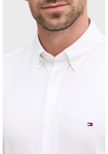 Tommy Hilfiger Erkek Gömlek Mw0mw41059 Ybr Beyaz