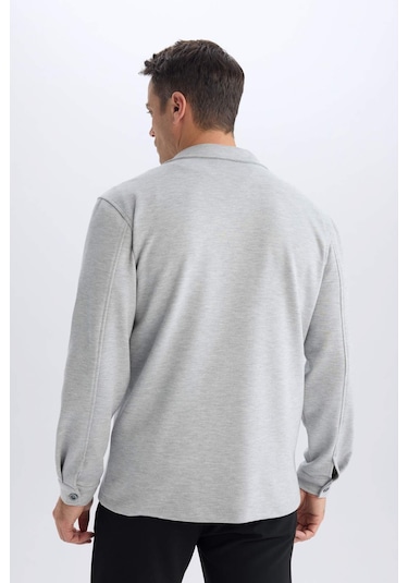 DeFacto Regular Fit Polo Yaka Gömlek Ceket D7243AX25SPGR370