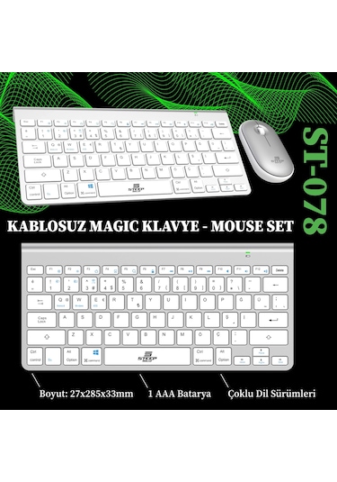 Steep Solid ST-078 2.4 Ghz Wi-fi Klavye - Optik Mouse Set