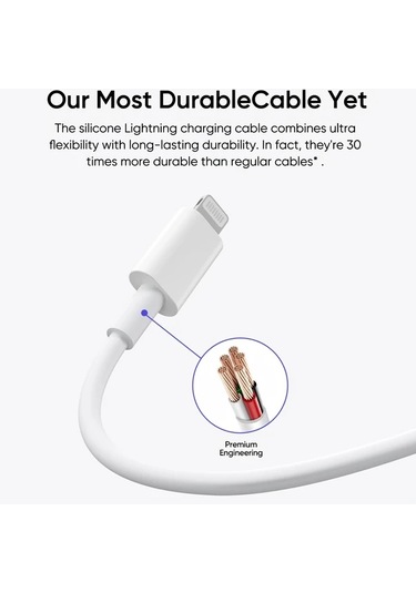 Willowhaven 1 Adet 10ft Usb C - Lightning Hızlı Şarj Kablosu İphone İpad Uyumlu Beyaz