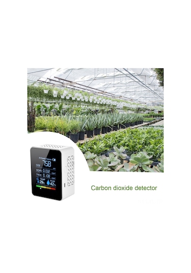 Lemestar Siyah Beş İli 1 Hava Kalitesi Testeri - Co2, Hcho, Tvoc, Sıcaklık Ve Nem Ölçer - Doğru Sonuçlar İçin Taşınabilir Gaz Analizi Cihazı