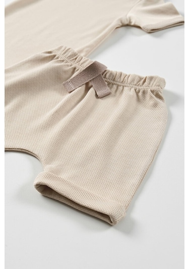 Tinylamb Elation Filbert Şort Ve Bodysuit Takım - 2 Parça Taş