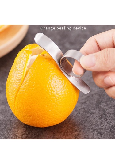 Homyl 2x Paslanmaz Çelik Portakal Kesici Pomelo Soyma Makinesi Gümüş