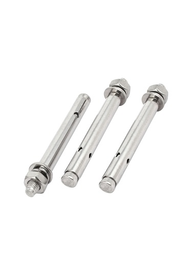 M10x120mm 304 Sivil Ekipman Donanım Aksesuarları Paslanmaz Çelik Koşul Takma Kol Ankrajı Genişleme Cıvatası 3 Pcs Model: 42as633qo486 20 x 20 x 14 MM