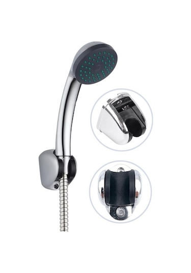 Ams Net Plastik Duş Başlığı Fiskiyesi Hortumu Askısı Mafsal Tutacak Krom