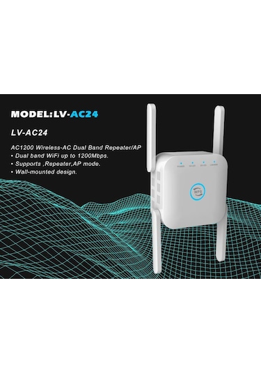 Dofolink İngiliz Standardı 2.4/5.8 Ghz Çift Frekanslı 1200m Kablosuz Ağ Genişletici Ieee 802.11a/b/g/n/ac Desteği