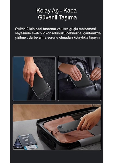 Nintendo Switch 2 Şok Emici Sert Koruma Kabuğu 360 Derece Tam Koruma
