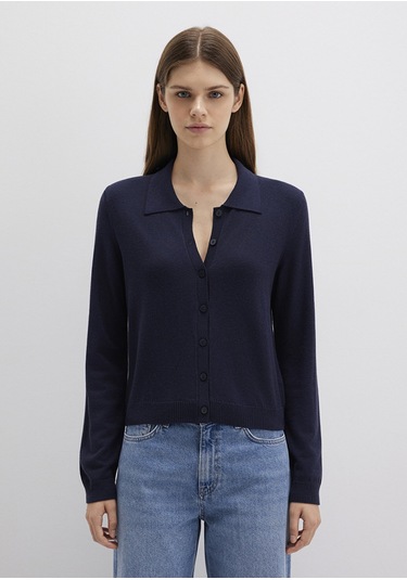 Mavi - Lacivert Triko Polo 1710700-89101 Lacivert