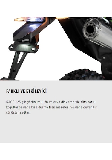 Kuba Race125 Cross Motosiklet Siyah