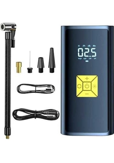 Supermarket1 St-9620b Dijital Led Şarjlı Araç Hava Pompası - Gece Işığı