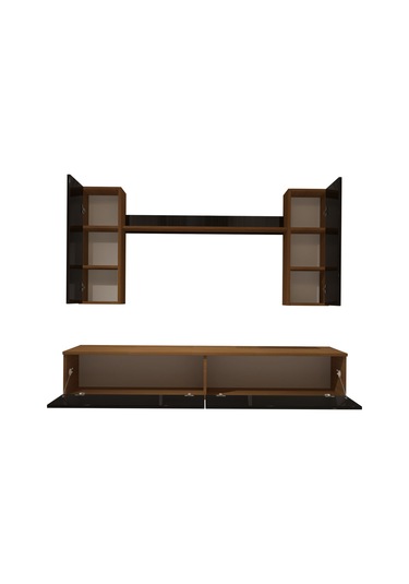 Decoraktiv Eko 5d Mdf Std Tv Ünitesi Tv Sehpası Ceviz - Siyah