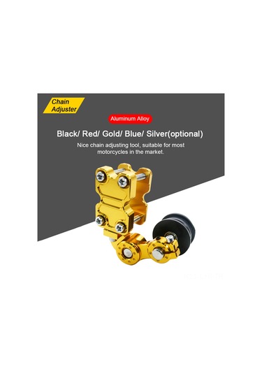 Ranyeek Motosiklet Zincir Ayar Cihazı, Geniş Kullanım Alüminyum Gergi Regülatörü, Off-road Ve Evrensel Uyumlu Mavi Zımpara