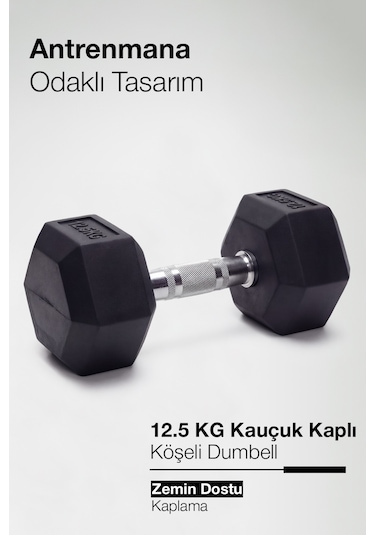 Çelik Ağırlık, Metal Tutma Yerlerine Sahip Tekli Dambıl-Kdb 12.5 KG Tekli