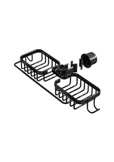 Novahub Pratik Mutfak Sünger Tutucu - Banyo Organizatörü, Siyah Paslanmaz Çelik Siyah