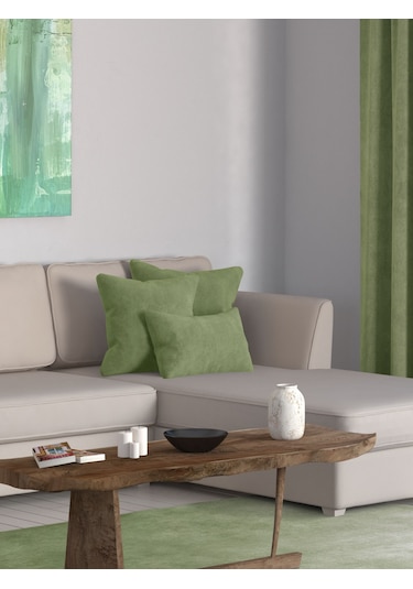 Br Perle Home Daily Series Zeytin Yaprağı Rengi Kırlent Yastık Kılıfı Zeytin Yaprağı