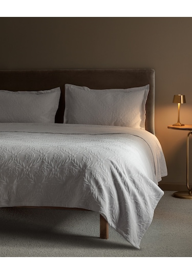 Madame Coco Floralies King Size Yatak Örtüsü - Lüks Koleksiyon - Gri Yo0000000031 Gri