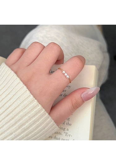 Kadınlar İçin Özel Olarak Tasarlanmış Benzersiz Düz Bantlı Yüzük No.62 Çok Renkli