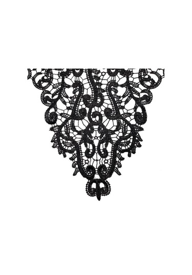 Açık Kahverengi İşlemeli Dantel Yaka Çiçek Üç Boyutlu İçi Boş Sahte Yaka Dıy Giyim Aksesuarları