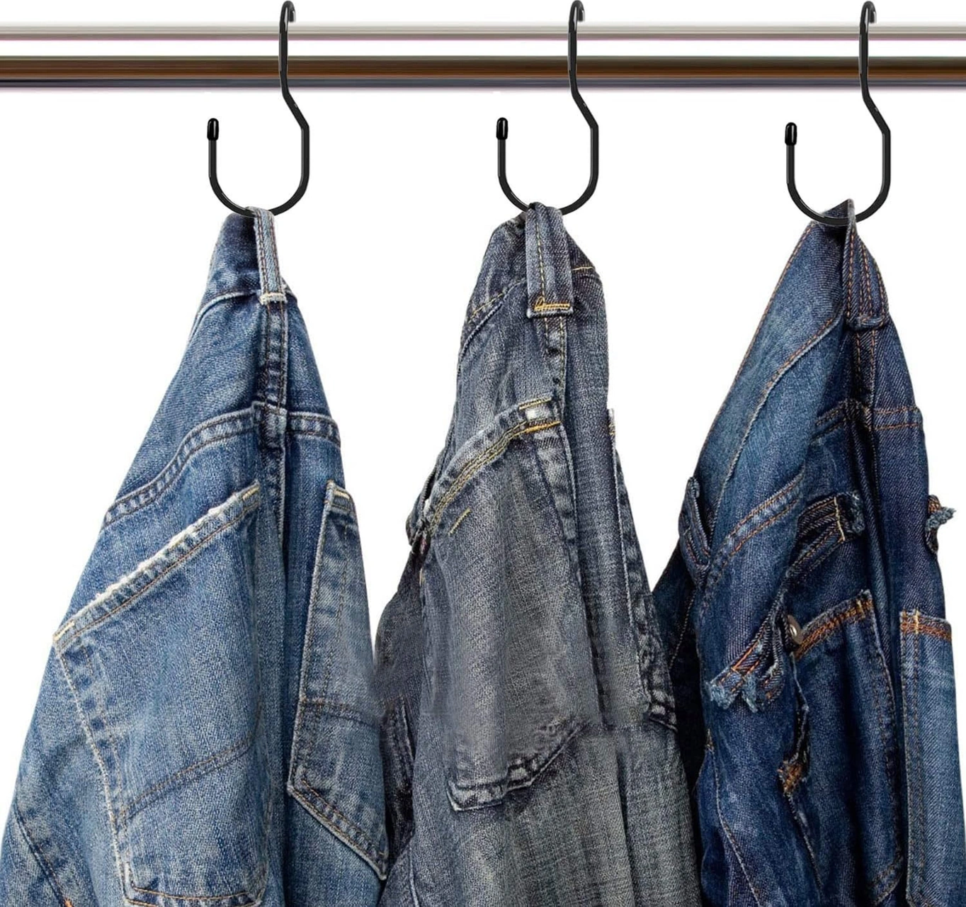 Konesam Siyah Dolap Döner Kanca Seti Çanta Ve Aksesuar İçin 12 Adet Sağlam Kauçuk Kaplama