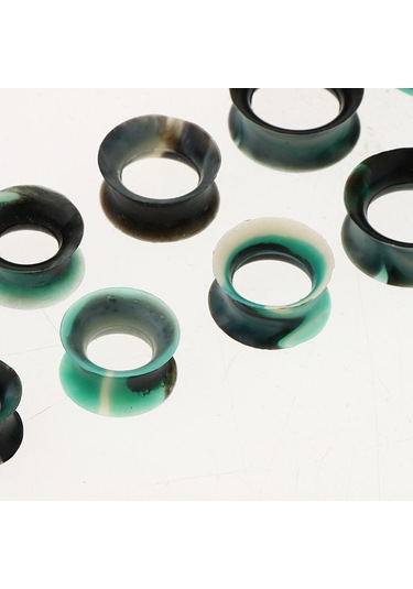 Suntek 7 Çift Esnek Silikon Kulak Göstergeleri İnce Renkler-5 Çok Renkli