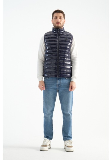 Shooter Sportswear Erkek Parlak Yelek Luxe Bej Lacivert