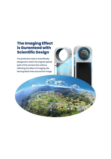 Ebitda Amagisn Panorama Kamera Kılıfı + Lens Kapağı + Bilek Kayışı, Insta360 X4 İçin, Çok Renkli Çok Renkli