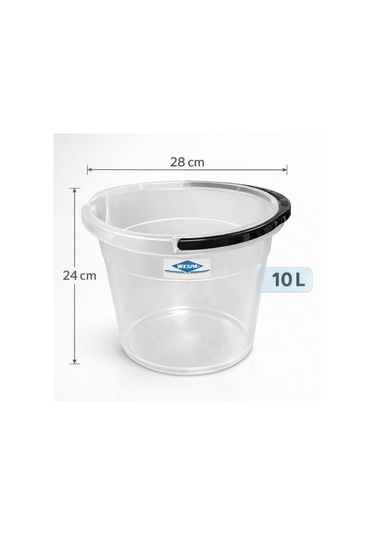 Wespa 2 Li Temizlik Seti 10 L Şeffaf Saplı Kova + 1750 Ml Şeffaf Maşrapa