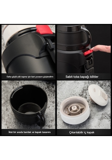 Büyük Kapasite Çıkışındaki Yolculuklardaki Saldırı Bardağı - Siyah