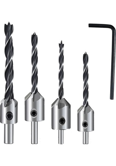 Xcan Ahşap İçin 3-6 Mm, 4 Parçalık Kılavuzlu Matkap Ucu Seti 259867055