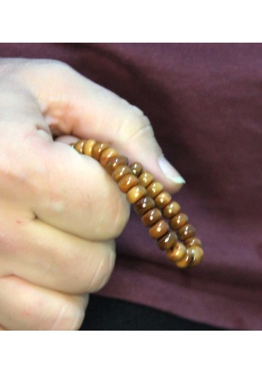 Doğal Kuka Ağacı Erkek Asansörlü Ayarlanabilir 33'lük Tesbih Bileklik Eub122