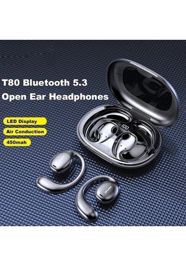 Flybuy T80 Hava İletim Spor Kulaklık Tws Bluetooth Siyah