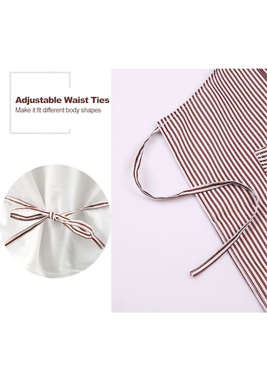 Kosona Pembe Ayı Desenli Poliester Fırın Apron - Yağ Ve Lekeden Koruma, Cepli, Ayarlanabilir Bel Kemerli, Ev İşleri Ve Mutfak Kullanıma Uygun