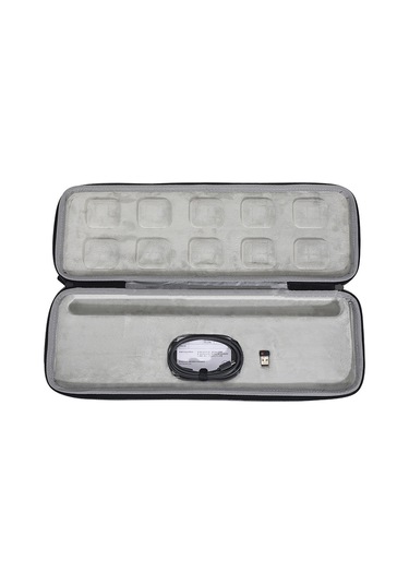 Gajeena "logitech Mx Keys Taşınabilir Su Geçirmez Klavye Kılıfı - Şok Emici Sert Kasa" Siyah