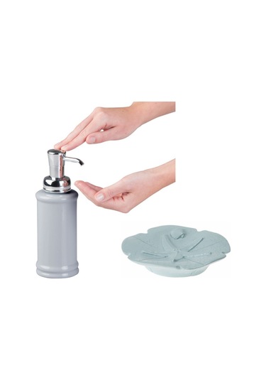 SIVI SABUNLUK VE SABUNLUK 2 Lİ BANYO SETİ,DENİZ YILDIZI Mavi