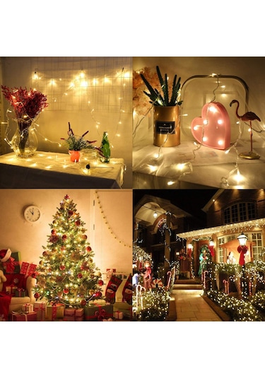 10 Metre 100 Ledli 8 Fonksiyonlu Fişli Led Işık Günışığı Yılbaşı