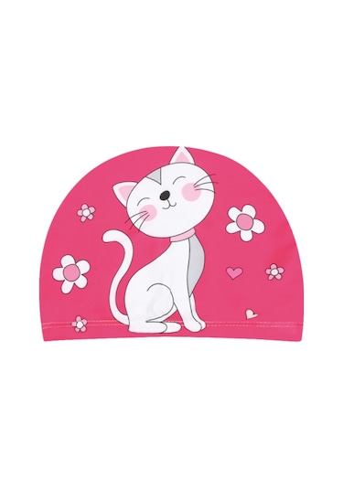 Yüzme Havuzu Yüzme Bone Kedi - Çocuklar Kızlar Ve Erkekler - Yu Kırmızı