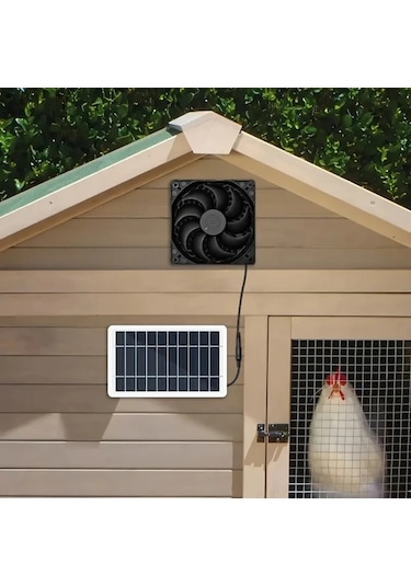 Elmpaly Güneş Panelli Fan Seti Termal İzolasyonlu Taşınabilir Soğutma Sistemi Seralar Çadırlar Kümesler