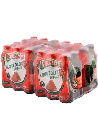 Beypazarı Karpuz Çilek Aromalı Maden Suyu 200 Ml X 24 Adet