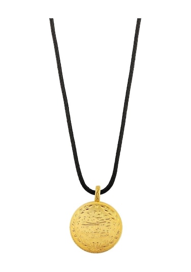 Agakulche 22 Ayar Reşat Altın Siyah İpli Kolye