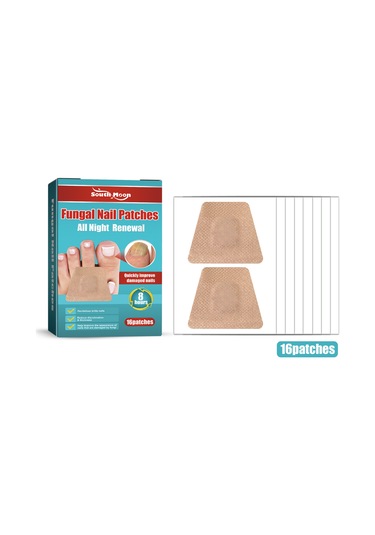 Vkemall South Moon Gece Tırnak Yaması - Mantar, Yumuşak Ve Hasarlı Tırnaklar İçin Onarıcı Bakım 16 Adet