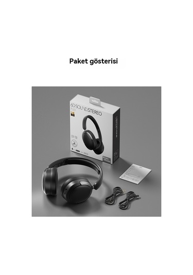 Aurora Bluetooth Kulaklıklar Kablosuz Oyun Kulaklısı Gürültü Önleme Kulaklıkları-siyah