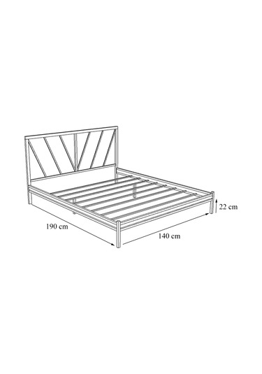Metalia Gm 227 Gözde Dublex Metal Karyola Beyaz 140X190